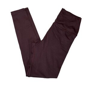 Glyder Womans‎ Small High Waist Pure Legging in Burgundy/Plum Athleisure Comfort
